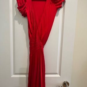 DVF red dress